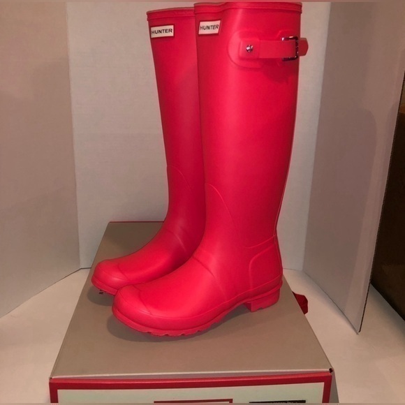 ✨ New Hunter Boots Original Tall Hyper Pink - Picture 1 of 5